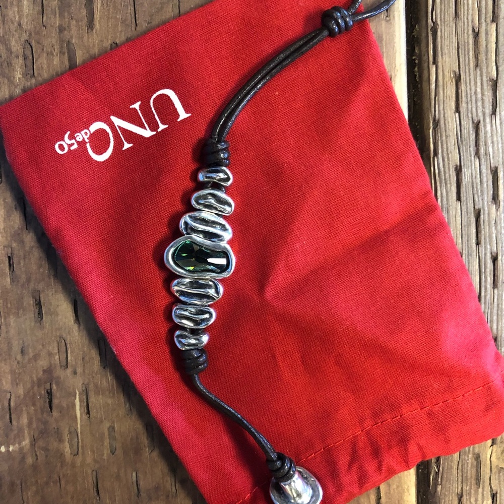 Uno de 50Scales Swarovski Crystal Leather Bracelet